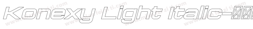 Konexy Light Italic字体转换